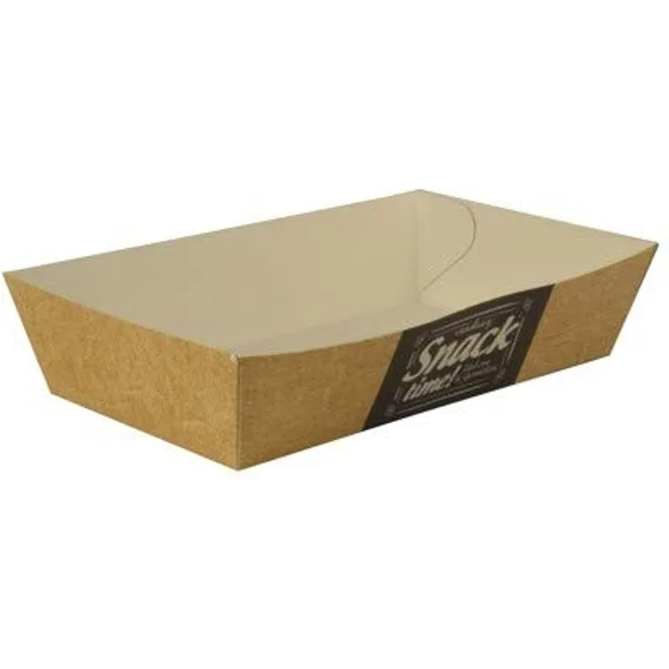 50 Pommes-Frites-Trays "pure" 3,8 cm x 8,5 cm x 15,5 cm "Good Food" extra groß