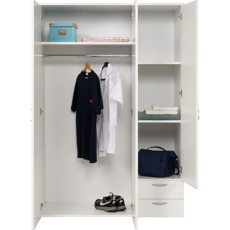 Kleiderschrank, weiß, 120 x 177 x 52 cm – Bild 4