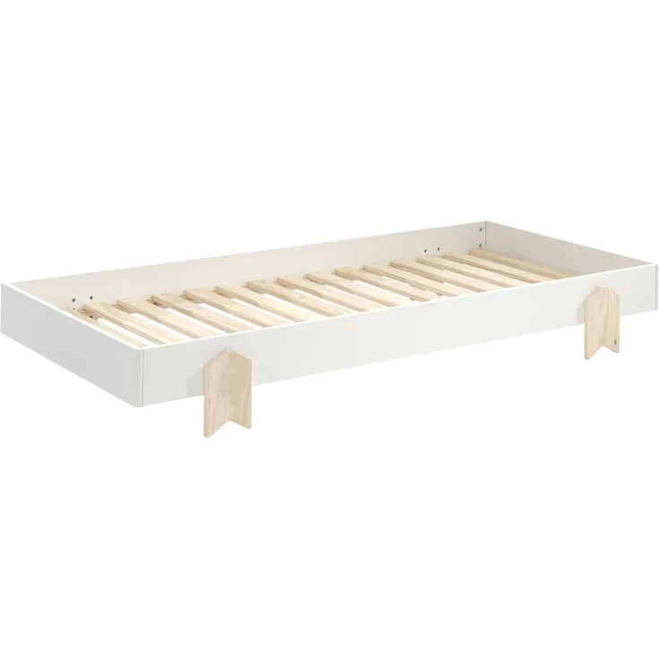 Stapelbett Karlene 204x94x28 Kinderbett MDF Weiß
