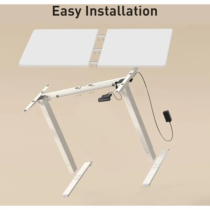Todeco Höhenverstellbarer Schreibtisch 120 x 60 cm, Höhenverstellbar Elektrisch mit Memory-Funktion, Kindersicherung und Anti-Kollisions Technologie, Ergonomisches Sitz-Stehpult für Heimbüro – Bild 7