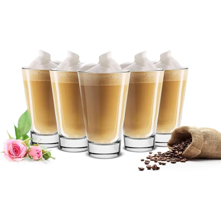 6 Latte Macchiato Gläser 460ml Kaffeegläser Teegläser Cocktailgläser Saftgläser Trinkgläser