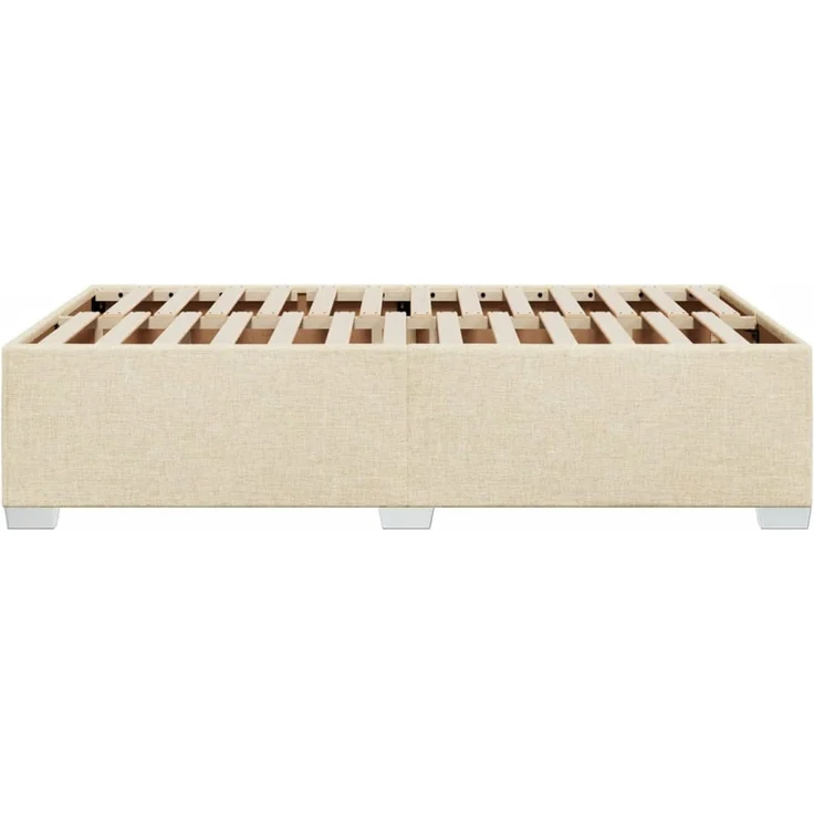 vidaXL Bettgestell ohne Matratze Creme 120x190 cm Stoff 3284462 – Bild 4