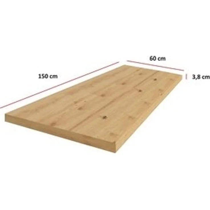 Küchen Arbeitsplatte 150cm 38 mm Küchenzeile Küchenblock Eiche Artisan Eko Stilo – Bild 5