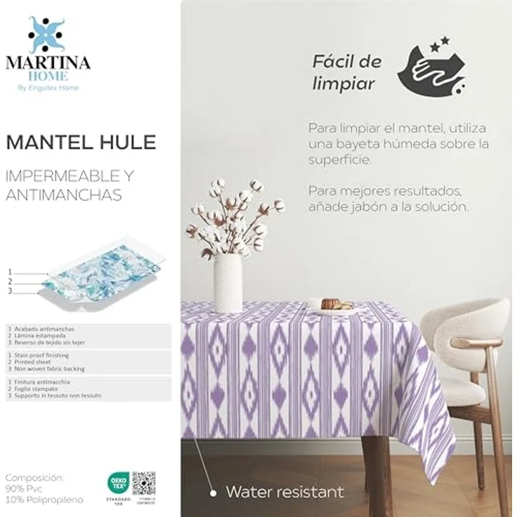 Martina Home Tischdecke, Wachstuch, Malorqui, Lila, 240 x 140 cm – Bild 5