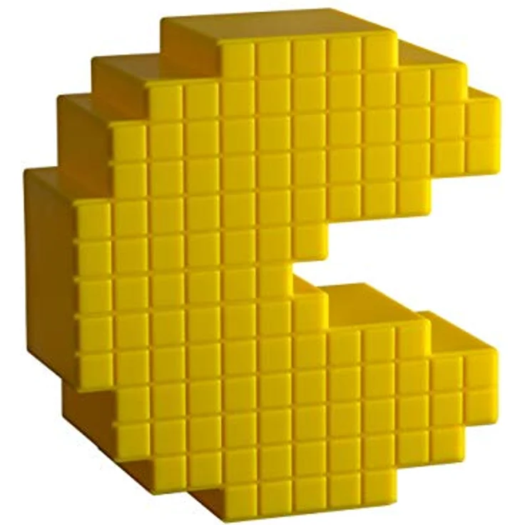 Paladone PAC-MAN Lampe, Pac-Man Pixel Nachtlicht in Gelb, 15 cm hoch, inkl. Geschenkkarton und USB Kabel, offiziell lizenziert – Bild 2