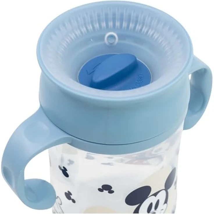Disney Mickey Mouse Trinklernbecher 395 ml – 360° Becher mit Griffen und Deckel – Bild 3