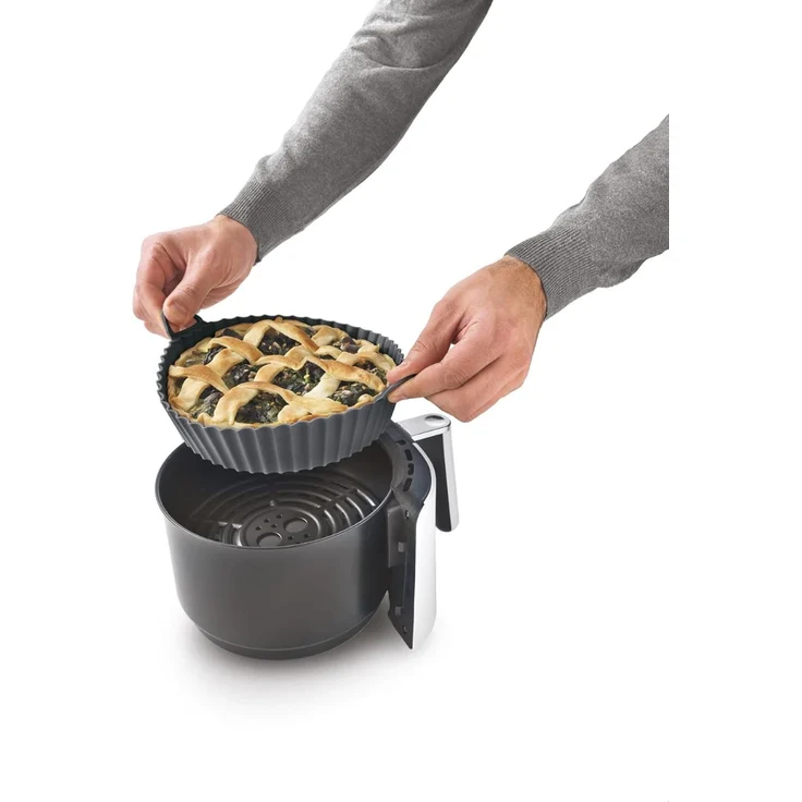 METALTEX 222195000 Silikonkorb für Airfryer Ø 20 cm, geeignet für Heißluftfritteuse, Mikrowelle und Ofen – Bild 4