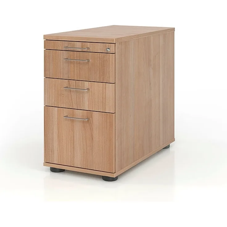 Büro Standcontainer mit Hängeregister Modell SC40 abschließbar N = Nussbaum-SG = Streifengriff Kunststoff
