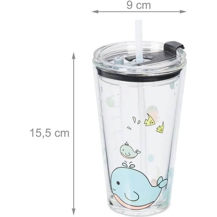 4er Set Kindergläser mit Walmotiv – Bild 4