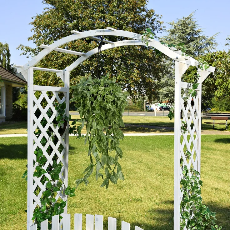 Spalier Pergola Rankhilfe Rosen Bogen Holz Torbogen Garten Tor Rank Gitter Tür – Bild 3