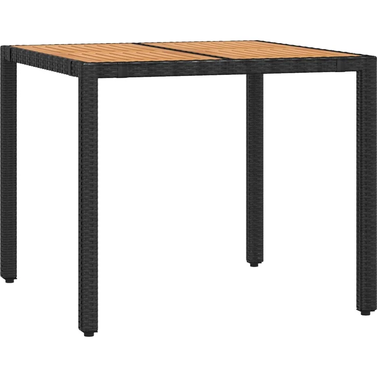 vidaXL Outdoortisch-Set 5 stk. Schwarz und Cremeweiß 90 x 90 x 75 cm 3422265 – Bild 4