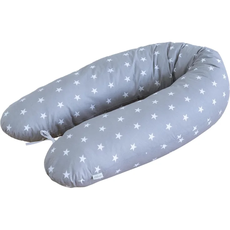 Loolay Seitenschläferkissen M/ L oder L/ XL Schwangerschaftskissen Stillkissen Schlafen Kissen, M/ L oder L/ XL Lagerungskissen + 100% Baumwolle Bezug 170 und 190 cm, Standard & X-LARGE Kissen SUPER Geschenk für Schwangern Seitenschläfer, LOOLAY® - 100...