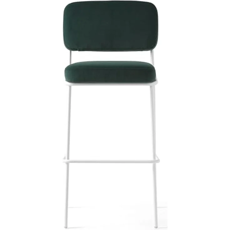 Connubia, Hocker Sixty starr, Metallgestell weiß, optisch-matt Sitz Wald – Bild 2