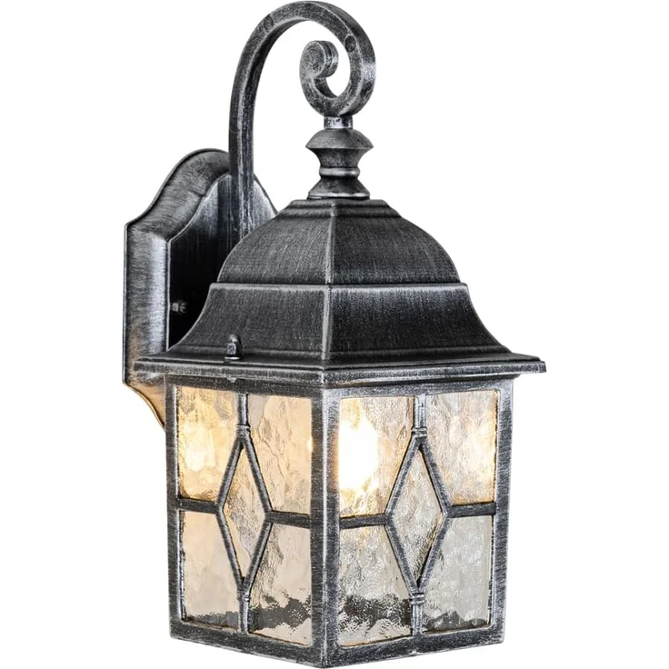 Qazqa Außen-Wandleuchte London, ohne Leuchtmittel, E27, Silber, Landhaus, Aluminium, 1-flammig – Bild 8