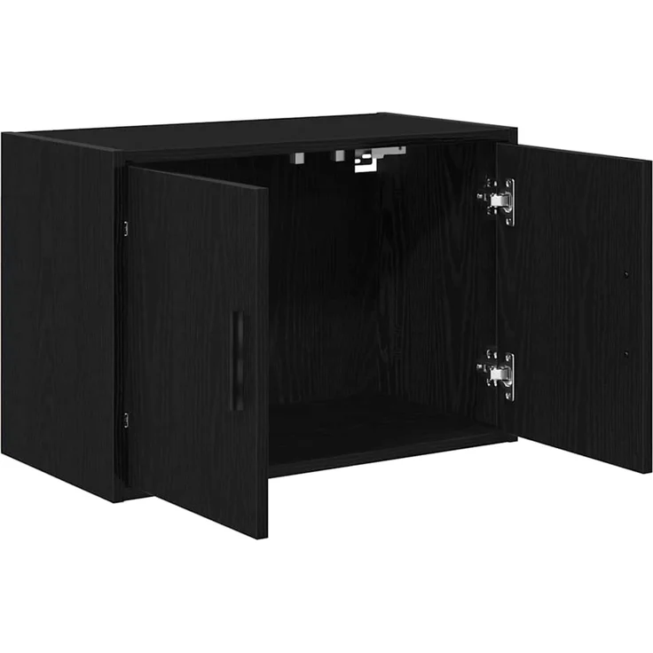 vidaXL Garagen-Wandschrank Schwarz Holzwerkstoff 860645 – Bild 4