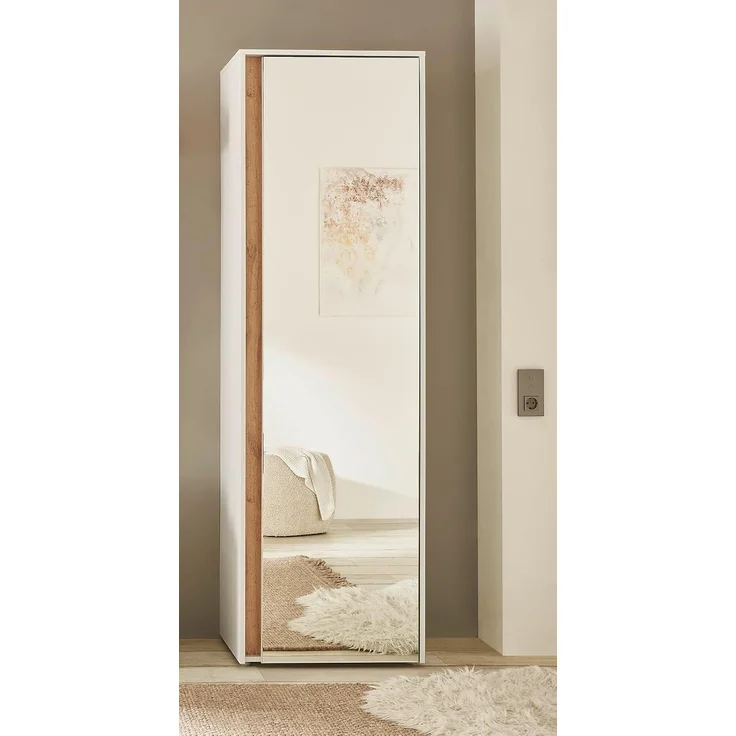 Garderobenschrank Center in weiß und Eiche Wotan 60 x 200 cm – Bild 5