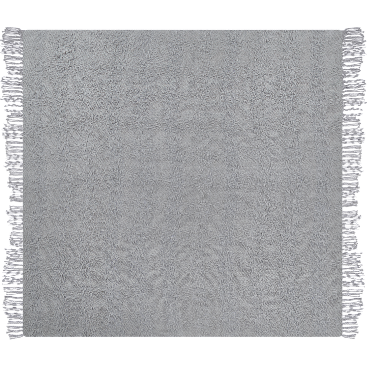 Beliani 'VELLA' Kuscheldecke, Baumwolle grau, 220x240 cm – Bild 4