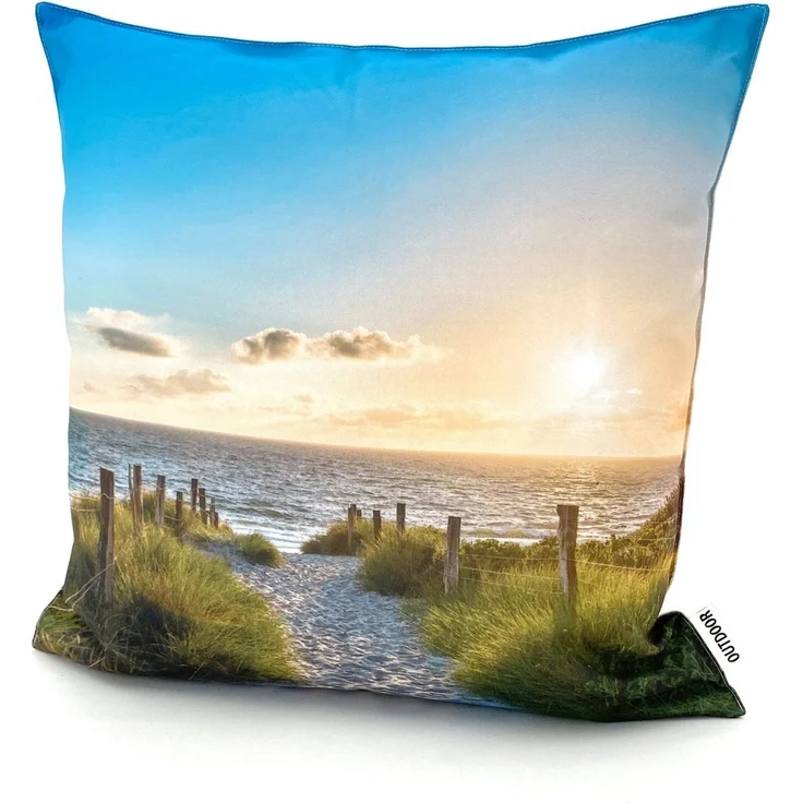 heimtexland Dekokissen Outdoorkissen 45x45 Outdoor Garten Deko Kissen, Lotus Effekt, schmutz- und wasserabweisend, inkl. Füllung – Bild 1