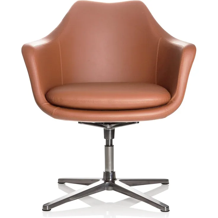 hjh OFFICE Loungesessel ARTEMIA Kunstleder Braun