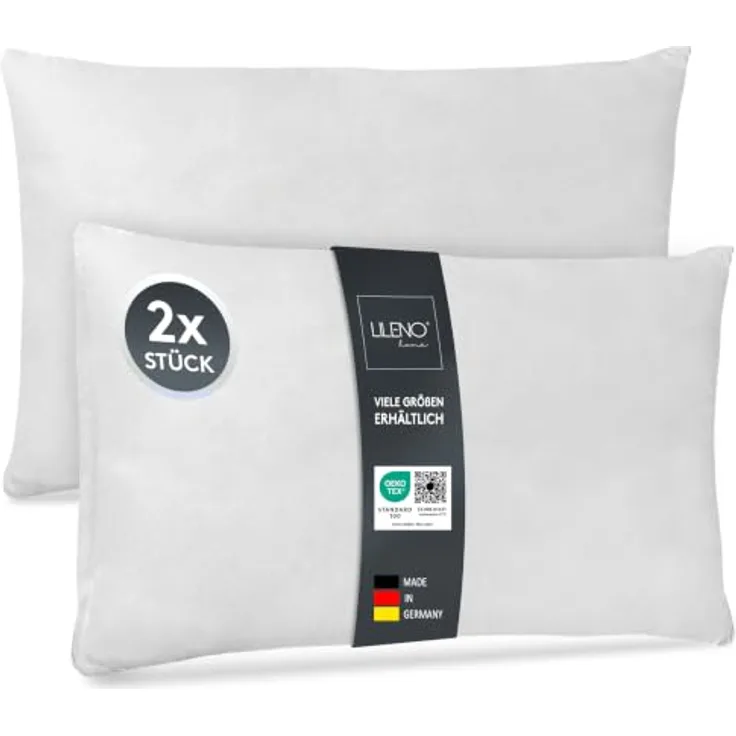 LILENO HOME Kissenfüllung 30x50 (2er Set) | Pralle Füllung für Couchkissen & Dekokissen | Hypoallergenes Sofa Pillow & Schlafkissen Made in Germany, Oeko-Tex Klasse 1