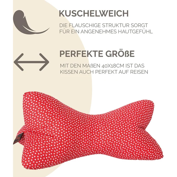 Original Dr. Berger Leseknochen 40 x 18 cm Miniherz Rot – Bild 5