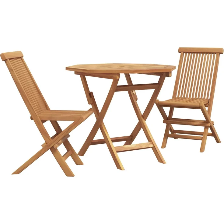 vidaXL Garten Essgruppe 3 pcs Braun Massivholz Akazie 3385962 – Bild 1