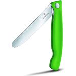 Victorinox Swiss Classic faltbares Gemüsemesser Wellenschliff (11 cm), Grün