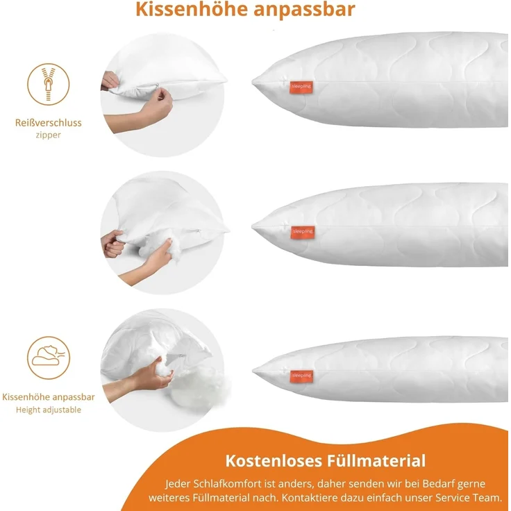 sleepling Seitenschläferkissen Stillkissen Bodypillow, Füllmengengarantie – Bild 3