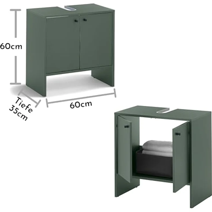 BASIC by Balculina Waschbeckenunterschrank Kairo (1-St) Moderne Farbauswahl – Bild 4