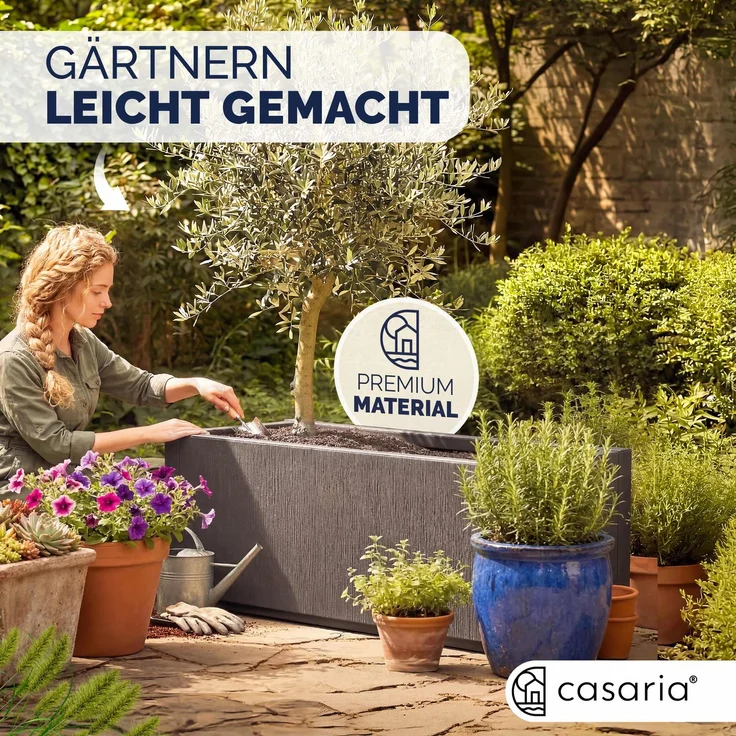 CASARIA® Pflanzkasten Ethica 80x36x36cm Braun – Bild 7