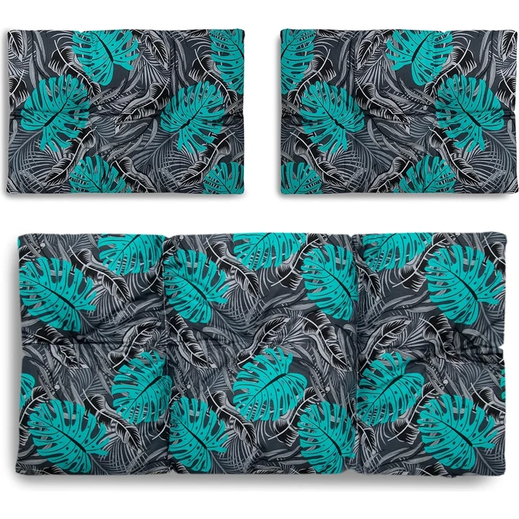Amilian Stuhlkissen - Bankauflage - Gartenbankauflage - 60x120cm + 2 x 40x60cm, 3er Set - Gartenbankauflage - Pallettensitzkissen - Bankkissen – Bild 6