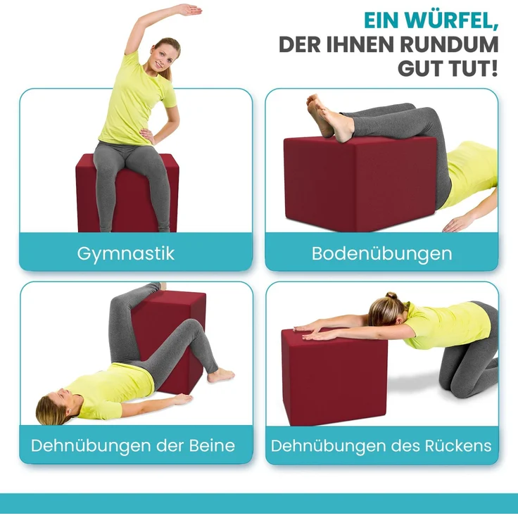 aktivshop Lagerungskissen Stufenlagerungswürfel, Stufenbett, 40x50x50cm – Bild 3