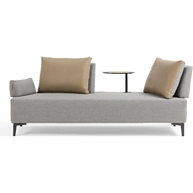 Inko Multifunktions-Sofa Lavacca light grey/caramell variables Loungesofa Outdoorsofa 200x85x42/80 c – Bild 5