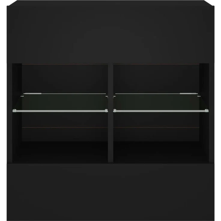 TV-Wandschrank, Fernsehschrank mit LED-Leuchten Schwarz 58,5x30x60,5 cm – Bild 6