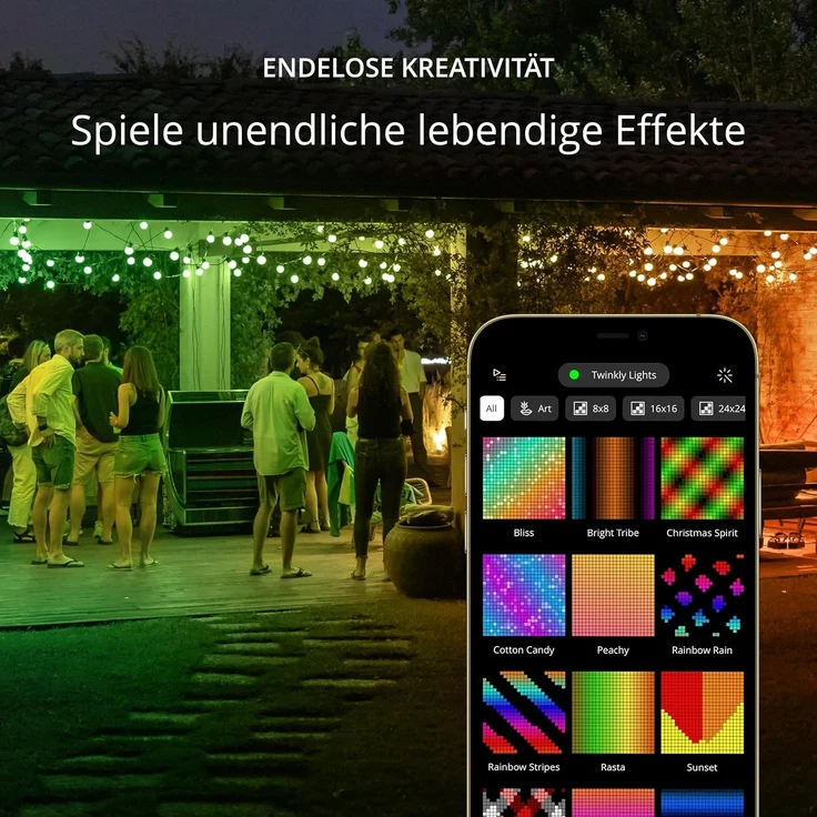 Twinkly Festoon Lights 20 RGB Party Lichterkette Starter Kit – Bild 4