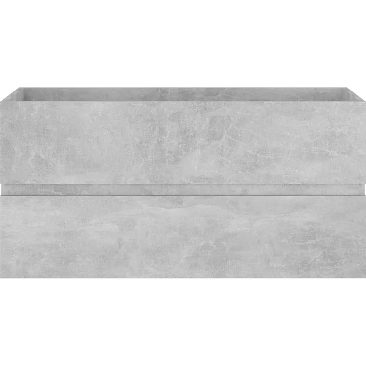 Waschbeckenunterschrank, Badschrank, Unterschrank Betongrau 90x38,5x45 cm Holzwerkstoff j90p – Bild 5