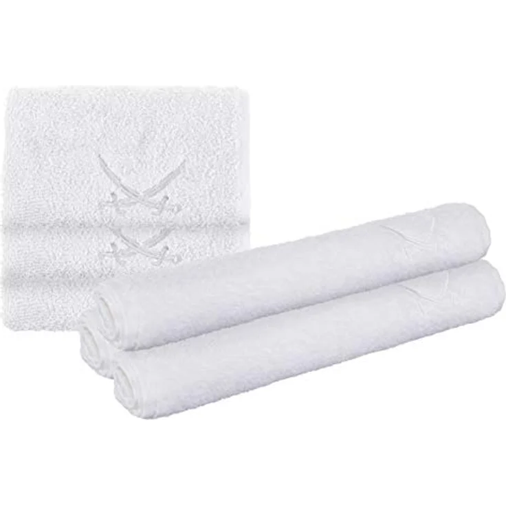 Sansibar Sylt Seiftuch Sansibar 6er Set Frottier-Serie Classic, 30x30 cm, (Set), mit hochwertiger Sansibar Säbel Stickerei – Bild 2