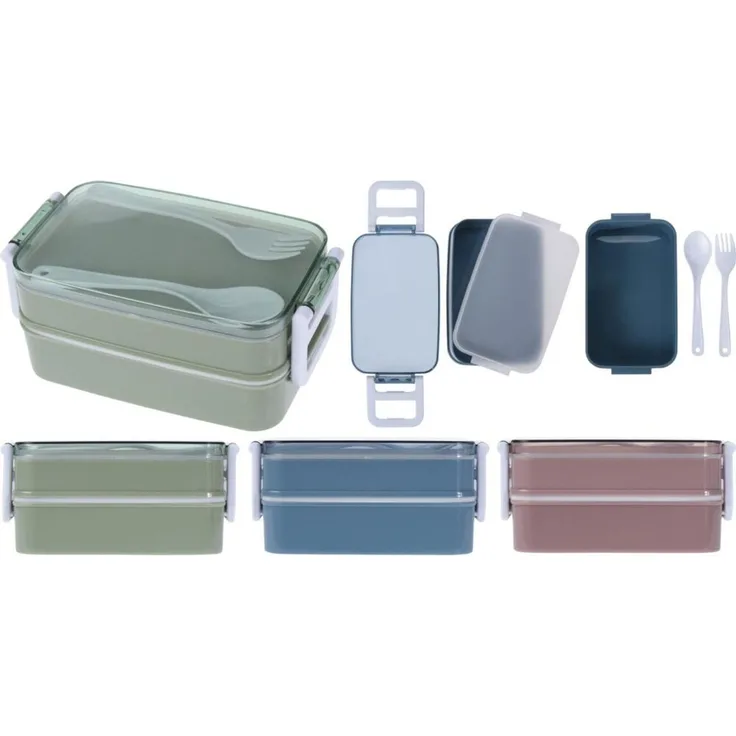 24x Lunchboxen Löffel Gabel Set Brotdosen Frühstück Schule Aufbewahrung Frische