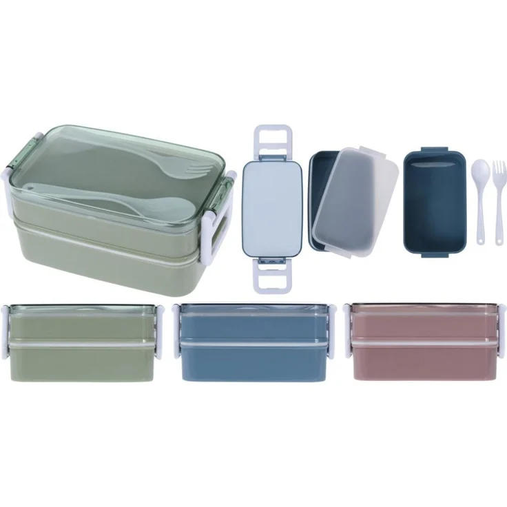 24x Lunchboxen Löffel Gabel Set Brotdosen Frühstück Schule Aufbewahrung Frische – Bild 1