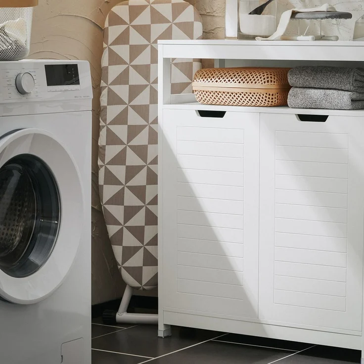 SoBuy BZR121-W Badunterschrank, MDF, Lackiert, Weiß, 70 x 90 x 35 cm – Bild 10