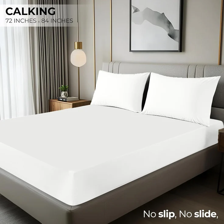 Utopia Bedding Cal King Spannbetttuch – Bettlaken – Tiefe Tasche – weiche Mikrofaser – schrumpft und verblasst Nicht, pflegeleicht, nur 1 Spannbetttuch (weiß) – Bild 2