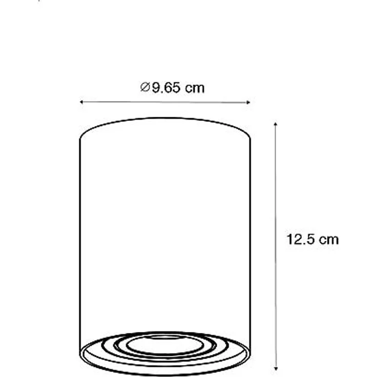 Qazqa LED Aufbaustrahler Rondoo up, ohne Leuchtmittel, GU10, Bronze, Modern, Aluminium, 1-flammig – Bild 3