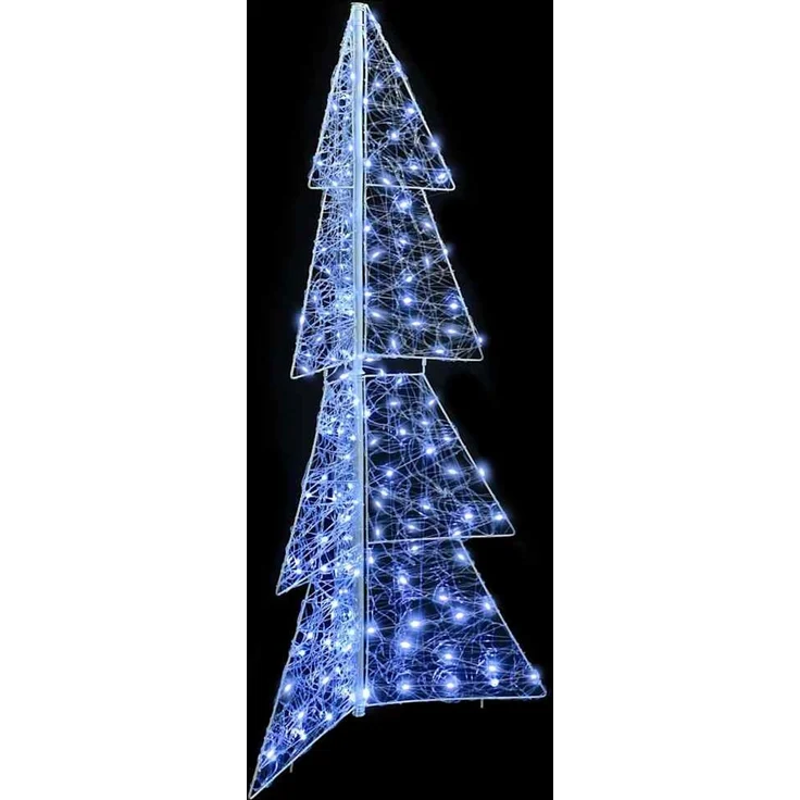 vidaXL Weihnachtsbaum Kaltweiß 150 cm Acryl 160 LEDs 42019207 – Bild 5