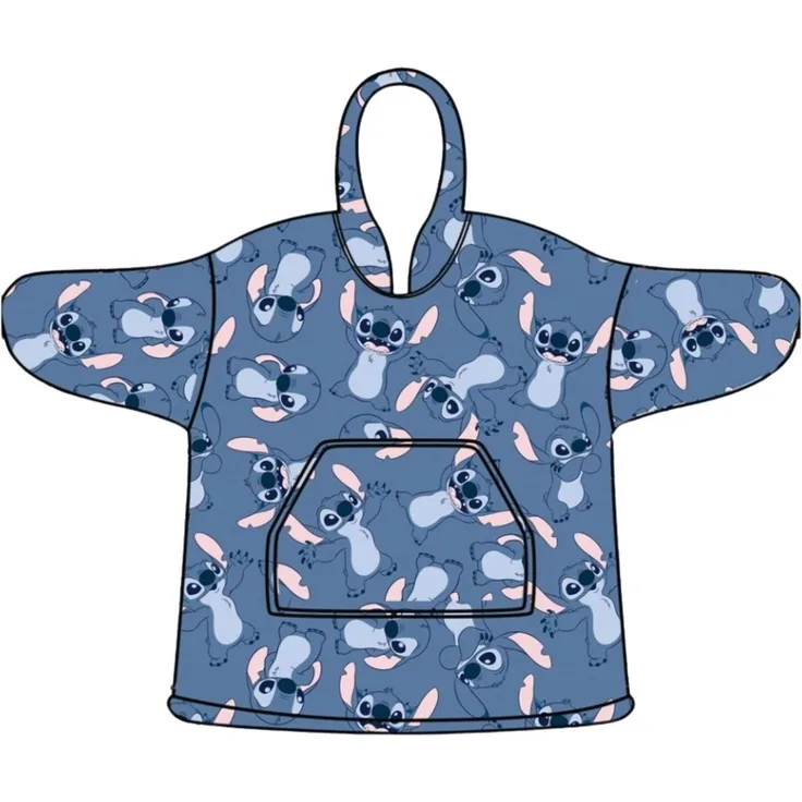 Lilo & Stitch Hoodie-Decke – Weiche Kapuzendecke aus Korallenfleece für Kleinkinder