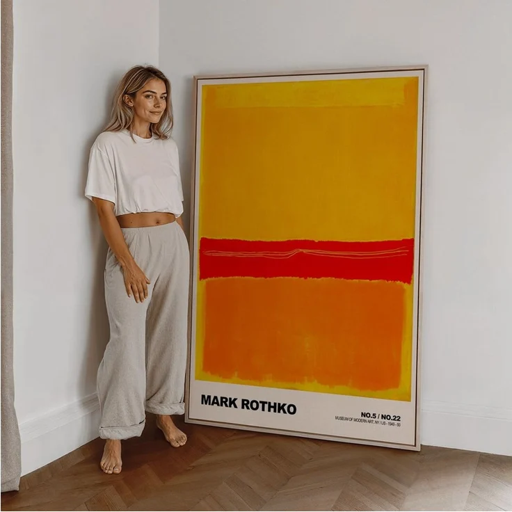 JUSTGOODMOOD Poster Mark Rothko No5 No22 Abstrakter Expressionismus Farbfeld Print ohne Ra, (1 St) – Bild 2