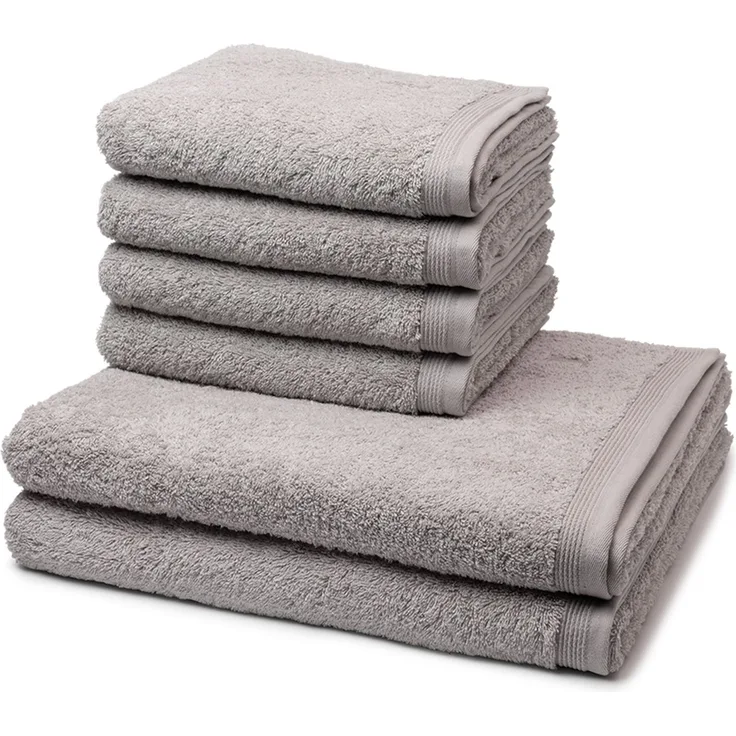 Möve Superwuschel 6 tlg. Frottier-Set - 4 X Handtuch (50 X 100cm), 2 X Duschtuch (80 X 150cm) - 520 g/m2 - Cashmere