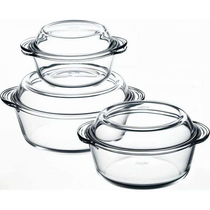 Hermia Concept 'PB-159021' Glastopf-Set (3-teilig), Transparent, 25,1 x 22 cm, 2100 ml – Bild 2