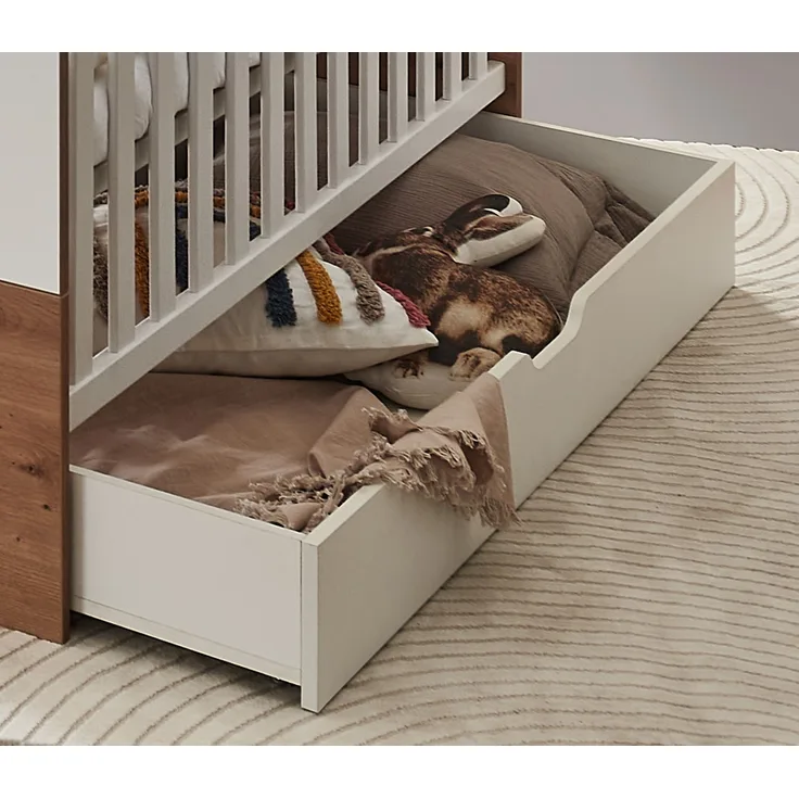 Bettschubkasten auf Rollen für Kinderbett »Maxim«, (B/H/T): 137/16/63 cm, Kreideweiß, Arthur Berndt