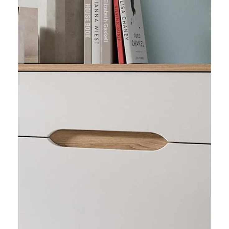 Xonox Sideboard, Weiß, Holzwerkstoff mit Glastüren, B/H/T: 185x95x40 cm, nachhaltig und elegant – Bild 6