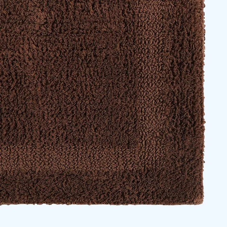 Homescapes Badematte 2 teiliges Luxus Badematten Set 100% Baumwolle braun, Höhe 30 mm, Badematte - 50x80 cm, WC Vorleger - 50x55 cm – Bild 5